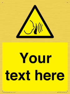 Custom warning sudden loud noise